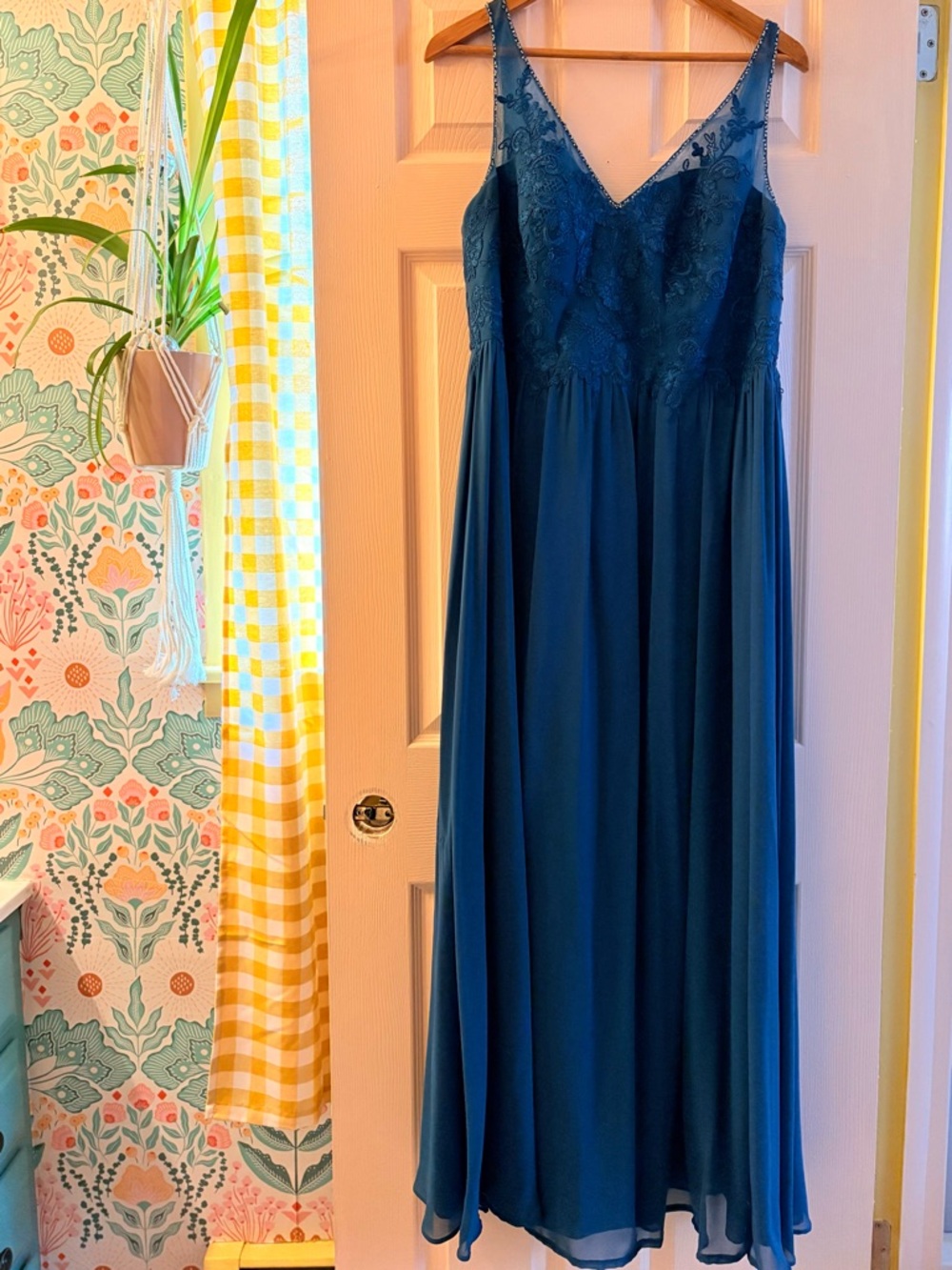 Azazie Formal Gown in color Ink Blue